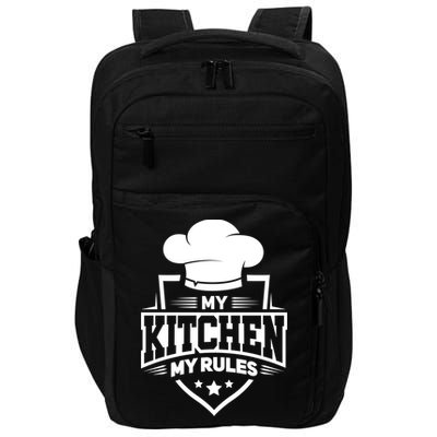 Funny My Rules Culinary Cook Gift Fine Dining Funny Chef Meaningful Gift Impact Tech Backpack