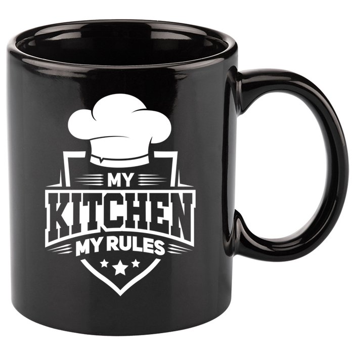Funny My Rules Culinary Cook Gift Fine Dining Funny Chef Meaningful Gift 11oz C Handle Ceramic Mug