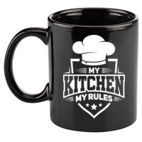 Funny My Rules Culinary Cook Gift Fine Dining Funny Chef Meaningful Gift 11oz C Handle Ceramic Mug