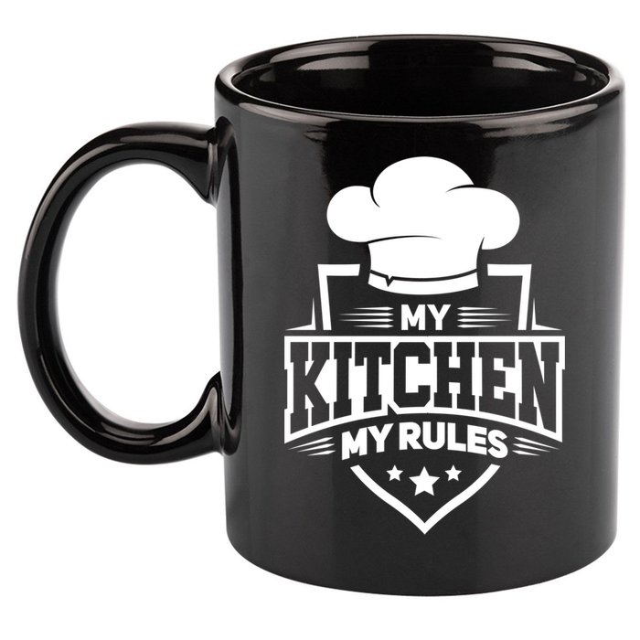 Funny My Rules Culinary Cook Gift Fine Dining Funny Chef Meaningful Gift 11oz C Handle Ceramic Mug