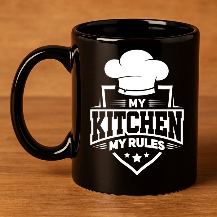 Funny My Rules Culinary Cook Gift Fine Dining Funny Chef Meaningful Gift 11oz C Handle Ceramic Mug