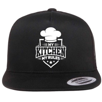Funny My Rules Culinary Cook Gift Fine Dining Funny Chef Meaningful Gift Flatbill Hat