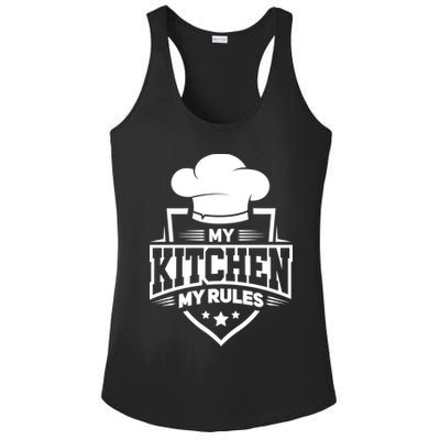 Funny My Rules Culinary Cook Gift Fine Dining Funny Chef Meaningful Gift Ladies PosiCharge Competitor Racerback Tank
