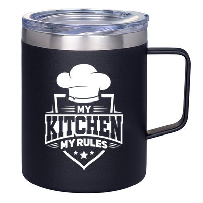 Funny My Rules Culinary Cook Gift Fine Dining Funny Chef Meaningful Gift 12oz Stainless Steel Coffee Mug
