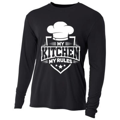 Funny My Rules Culinary Cook Gift Fine Dining Funny Chef Meaningful Gift Cooling Performance Long Sleeve Crew