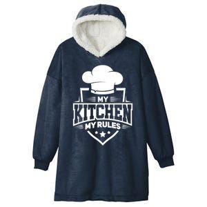 Funny My Rules Culinary Cook Gift Fine Dining Funny Chef Meaningful Gift Hooded Wearable Blanket