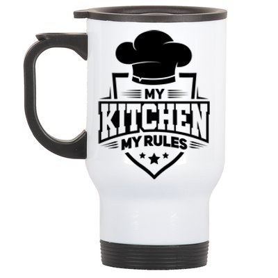 Funny My Rules Culinary Cook Gift Fine Dining Funny Chef Meaningful Gift Stainless Steel Travel Mug