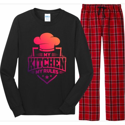 Funny My Rules Culinary Cook Gift Fine Dining Funny Chef Gift Long Sleeve Pajama Set