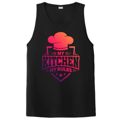 Funny My Rules Culinary Cook Gift Fine Dining Funny Chef Gift PosiCharge Competitor Tank