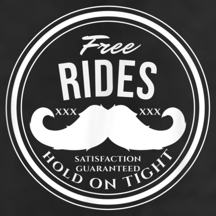 Free Mustache Rides (Hold On Tight) Crude Funny Cool Comfort Performance Bucket Hat