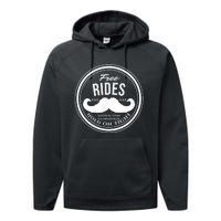 Free Mustache Rides (Hold On Tight) Crude Funny Performance Fleece Hoodie