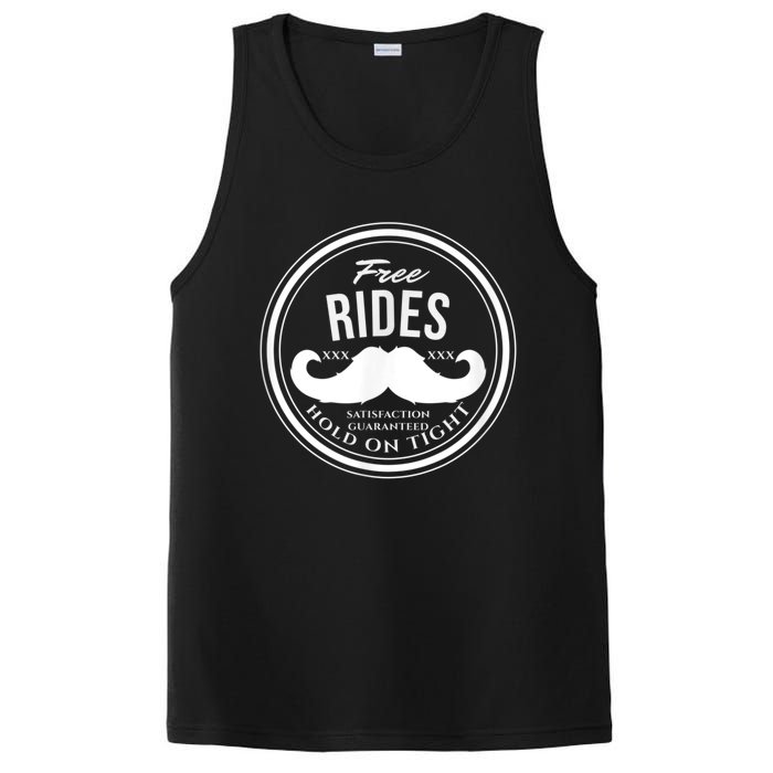 Free Mustache Rides (Hold On Tight) Crude Funny PosiCharge Competitor Tank