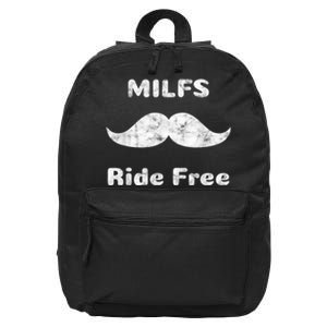 Free Mustache Rides MILFS Ride Free 16 in Basic Backpack