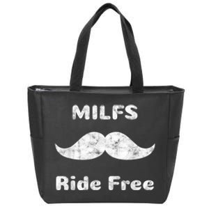 Free Mustache Rides MILFS Ride Free Zip Tote Bag