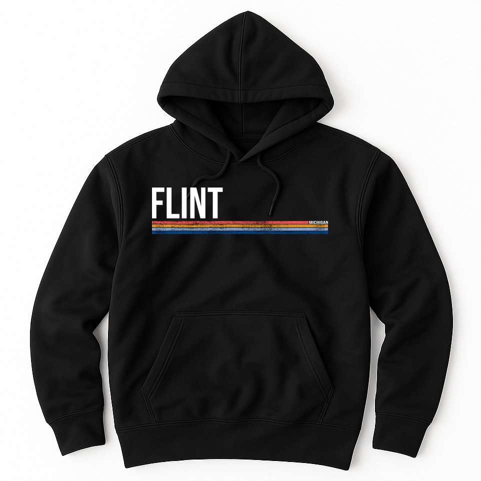 Flint Michigan Retro Hoodie
