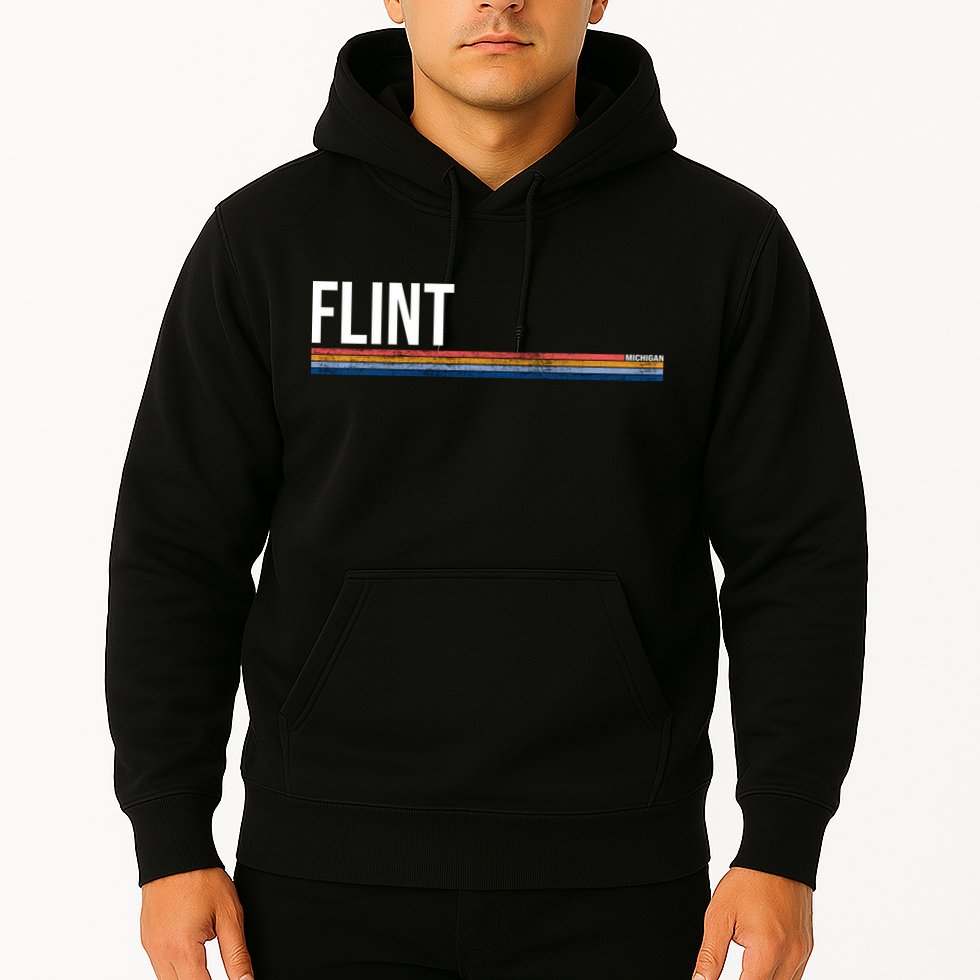 Flint Michigan Retro Hoodie