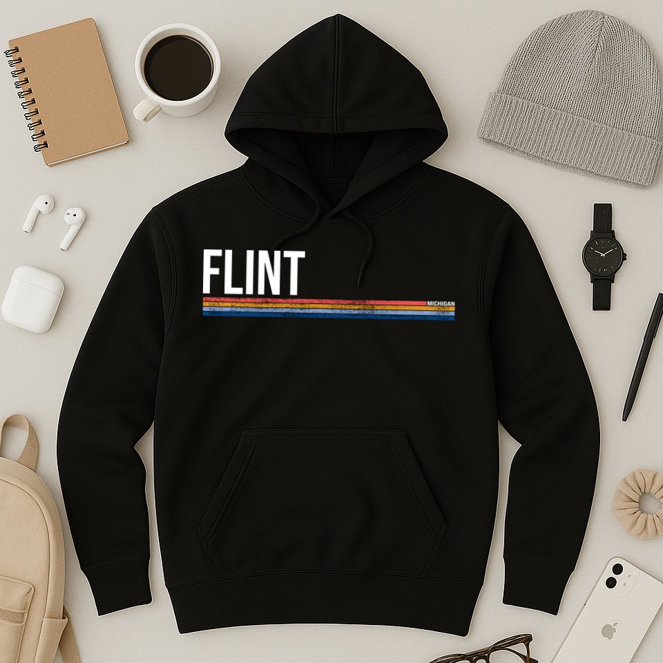 Flint Michigan Retro Hoodie