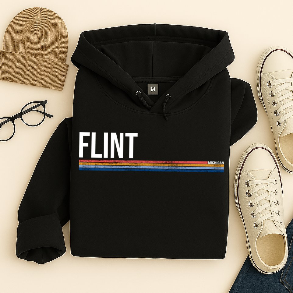 Flint Michigan Retro Hoodie