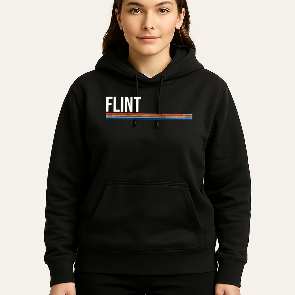 Flint Michigan Retro Hoodie
