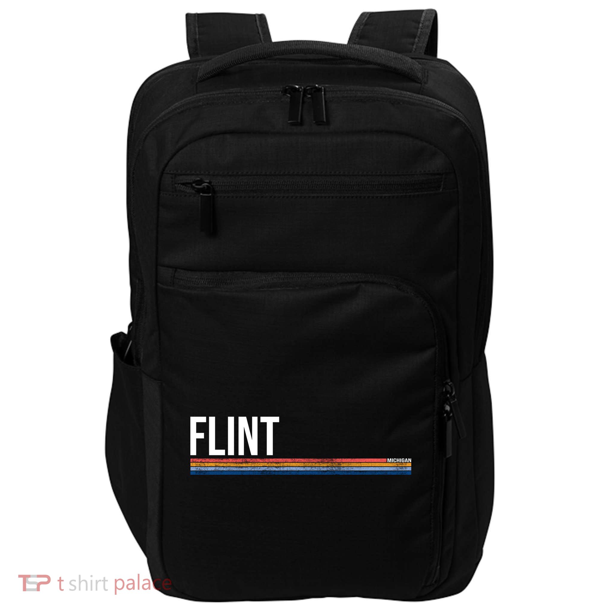Flint Michigan Retro Impact Tech Backpack