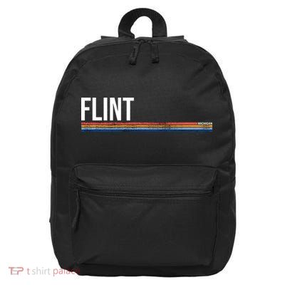 Flint Michigan Retro 16 in Basic Backpack