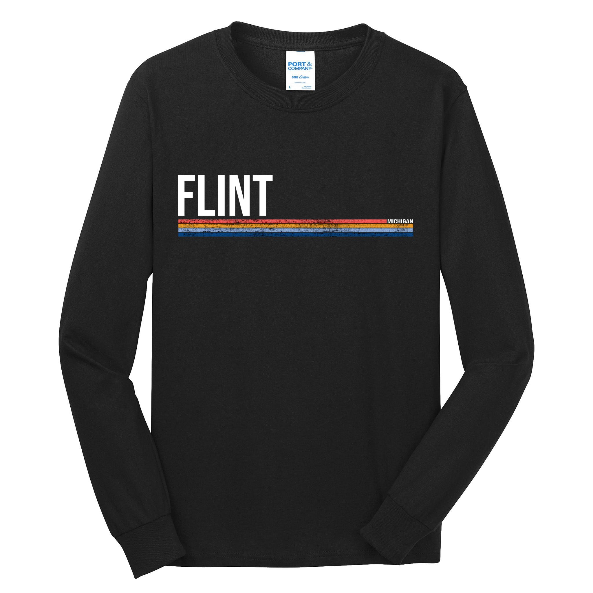 Flint Michigan Retro Tall Long Sleeve T-Shirt