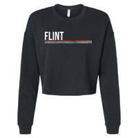Flint Michigan Retro Cropped Pullover Crew
