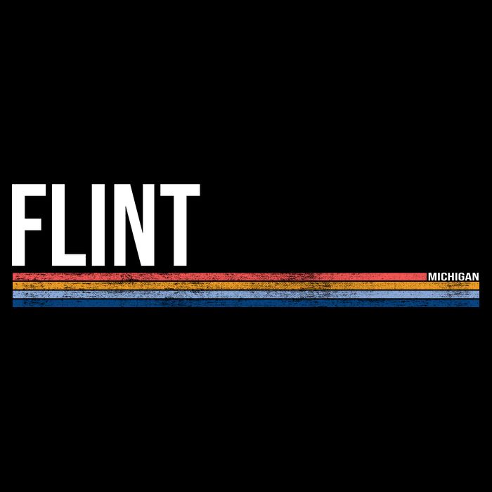 Flint Michigan Retro Cropped Pullover Crew