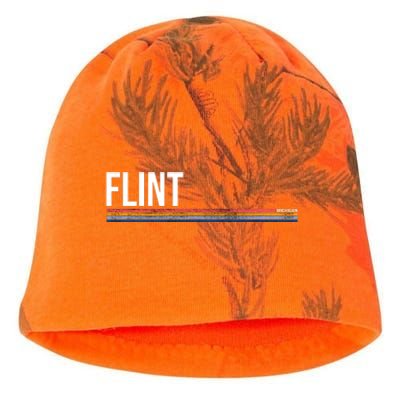 Flint Michigan Retro Kati - Camo Knit Beanie