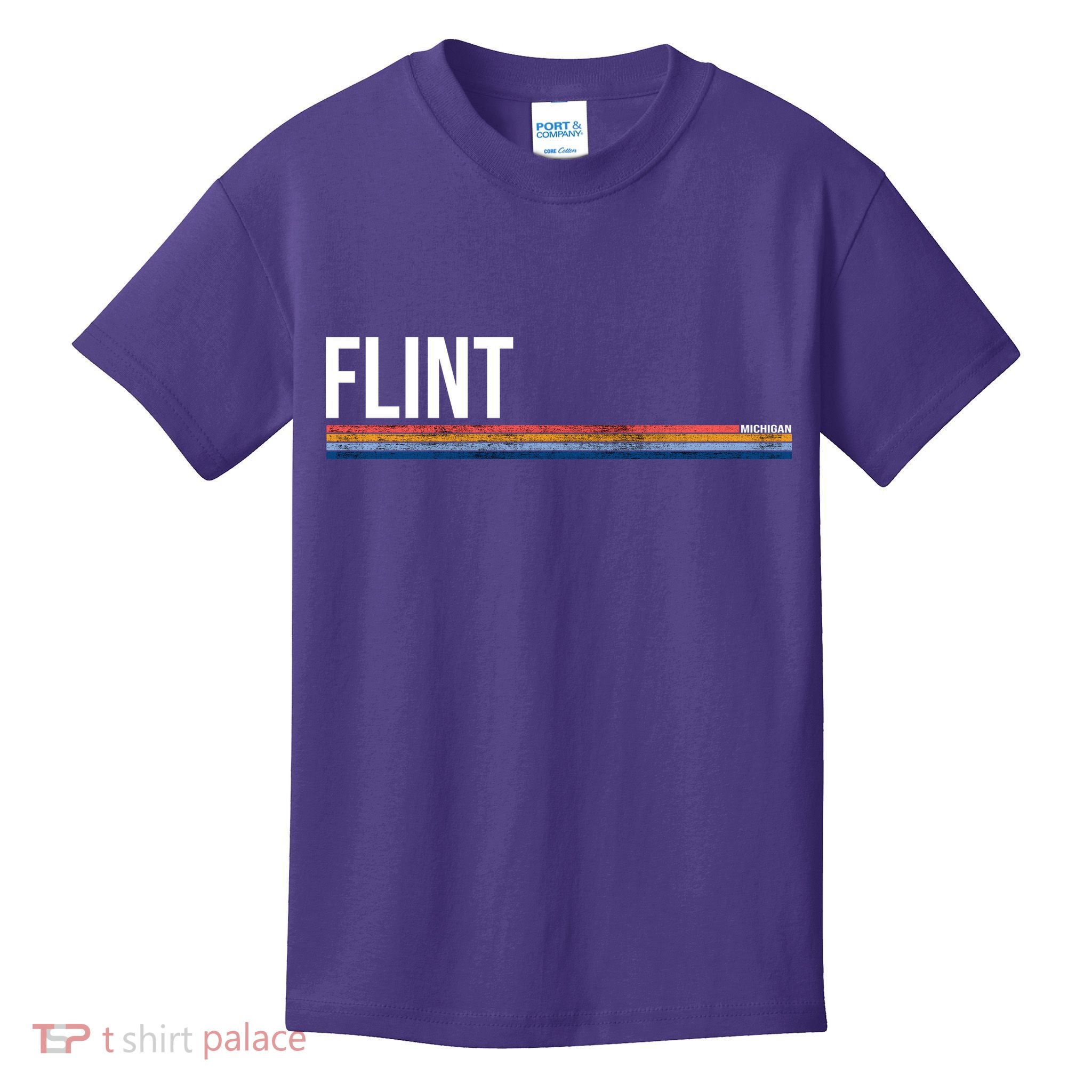 Flint Michigan Retro Kids T-Shirt