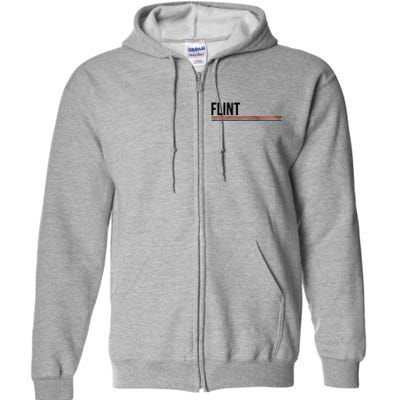 Flint Michigan Retro Full Zip Hoodie