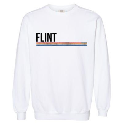 Flint Michigan Retro Garment-Dyed Sweatshirt