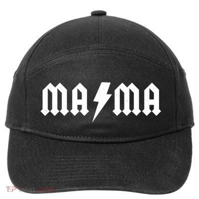 Funny MAMA Rocker Logo 7-Panel Snapback Hat