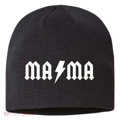 Funny MAMA Rocker Logo Sustainable Beanie