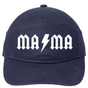 Funny MAMA Rocker Logo 7-Panel Snapback Hat