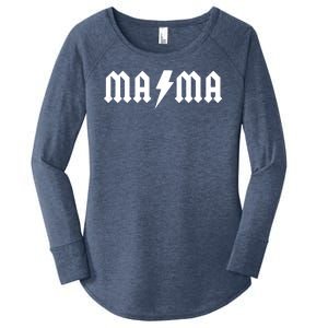 Funny MAMA Rocker Logo Women's Perfect Tri Tunic Long Sleeve Shirt