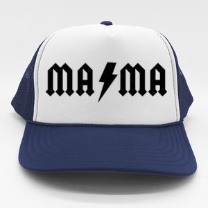 Funny MAMA Rocker Logo Trucker Hat