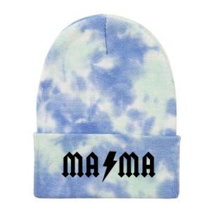 Funny MAMA Rocker Logo Tie Dye 12in Knit Beanie