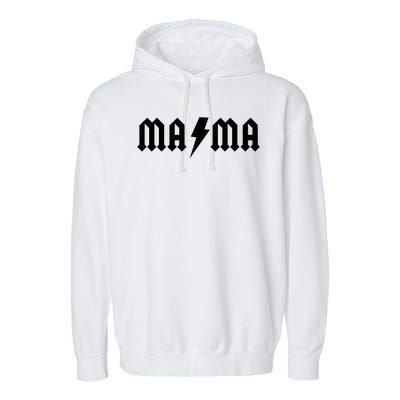 Funny MAMA Rocker Logo Garment-Dyed Fleece Hoodie