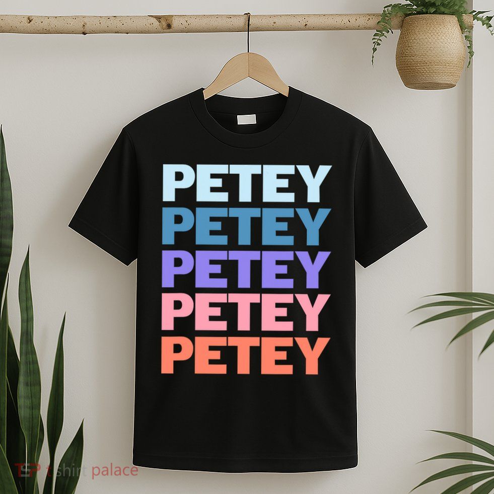 Funny Modern Repeated Text Design Petey T-Shirt