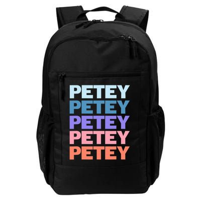 Funny Modern Repeated Text Design Petey Daily Commute Backpack