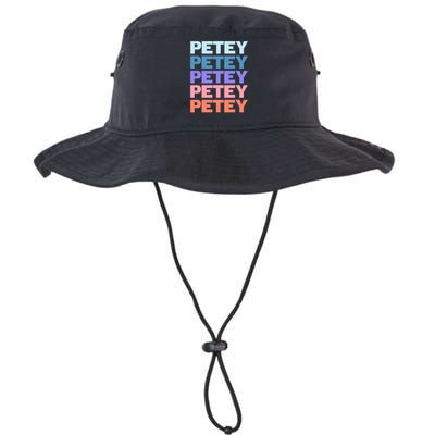 Funny Modern Repeated Text Design Petey Legacy Cool Fit Booney Bucket Hat