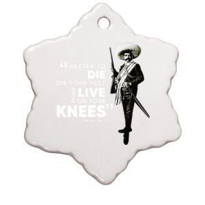 Famous Mexican Revolutionary Emiliano Zapata Quote Gift Ceramic Star Ornament