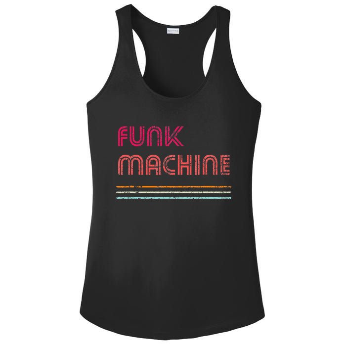 Funk Machine Retro Disco Theme Lover Funky Vintage Ladies PosiCharge Competitor Racerback Tank