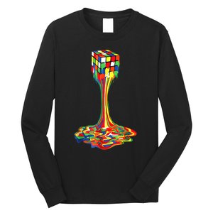 Funny Melting Rubik Rubix Rubics Player Cube Lovers Long Sleeve Shirt