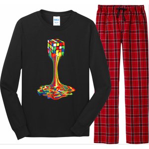 Funny Melting Rubik Rubix Rubics Player Cube Lovers Long Sleeve Pajama Set