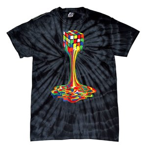 Funny Melting Rubik Rubix Rubics Player Cube Lovers Tie-Dye T-Shirt