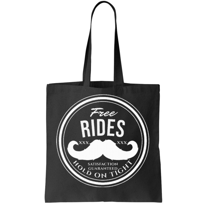 Free Mustache Rides Crude Tote Bag