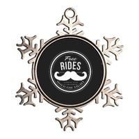 Free Mustache Rides Crude Metallic Star Ornament