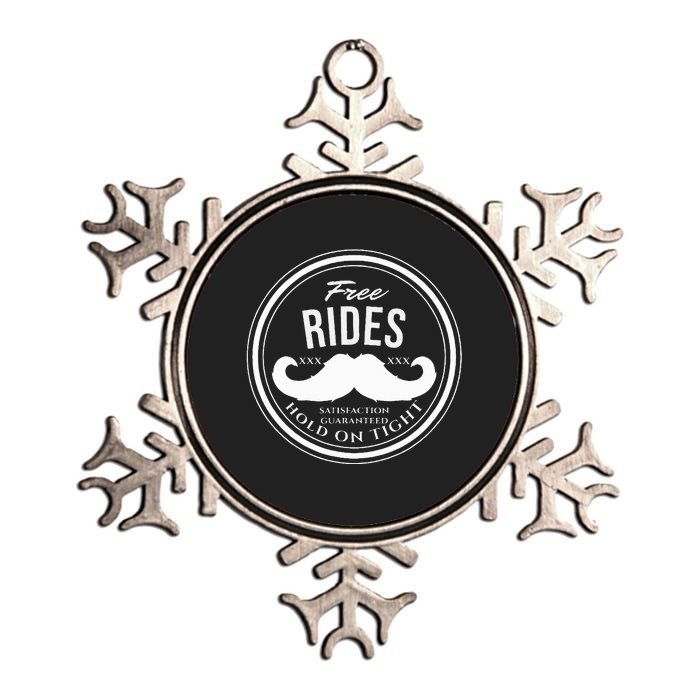 Free Mustache Rides Crude Metallic Star Ornament